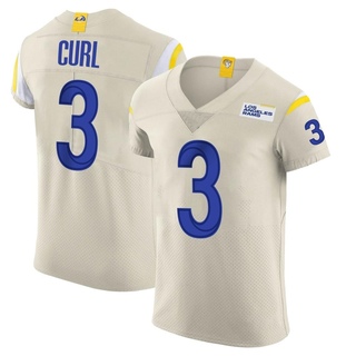 Elite Kamren Curl Men's Los Angeles Rams Bone Vapor Jersey