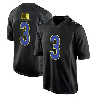 Game Kamren Curl Men's Los Angeles Rams Fashion Jersey - Black