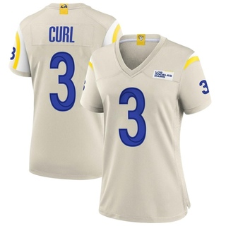 Game Kamren Curl Women's Los Angeles Rams Bone Jersey