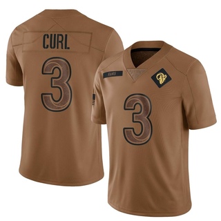 Limited Kamren Curl Youth Los Angeles Rams 2023 Salute To Service Jersey - Brown