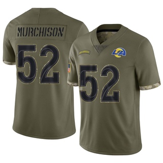 Limited Larrell Murchison Men's Los Angeles Rams 2022 Salute To Service Jersey - Olive