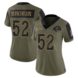 Limited Larrell Murchison Women's Los Angeles Rams 2021 Salute To Service Jersey - Olive