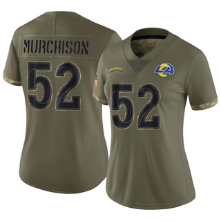 Limited Larrell Murchison Women's Los Angeles Rams 2022 Salute To Service Jersey - Olive