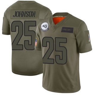 Limited Quindell Johnson Men's Los Angeles Rams 2019 Salute to Service Jersey - Camo